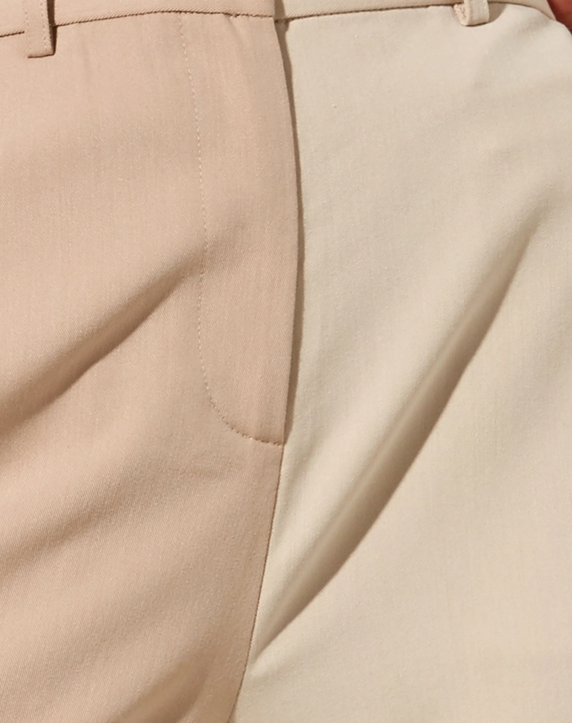 Abba Trouser in Contrast Tan and Beige - Image 8