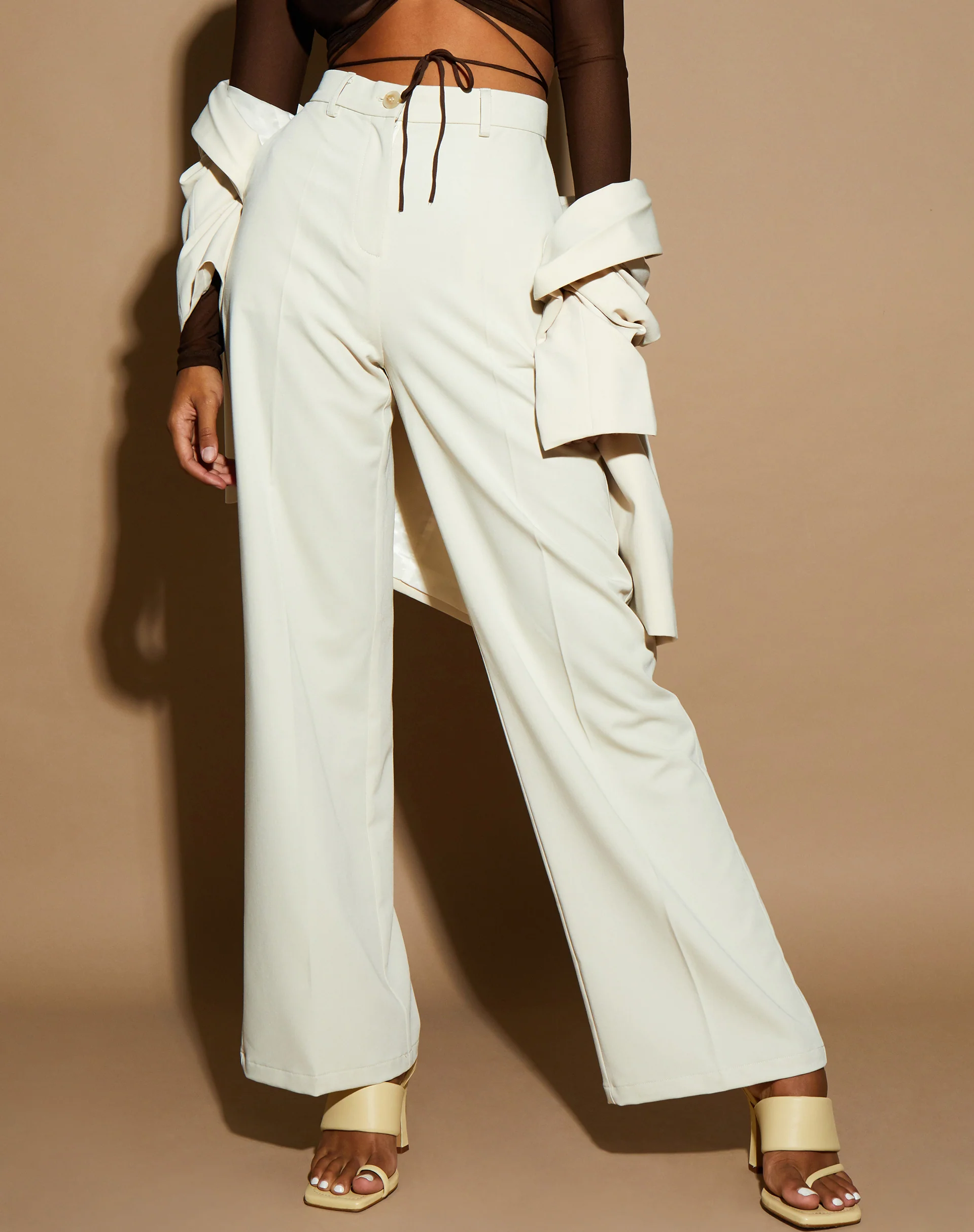 Abba Trouser in Cream - Image 7