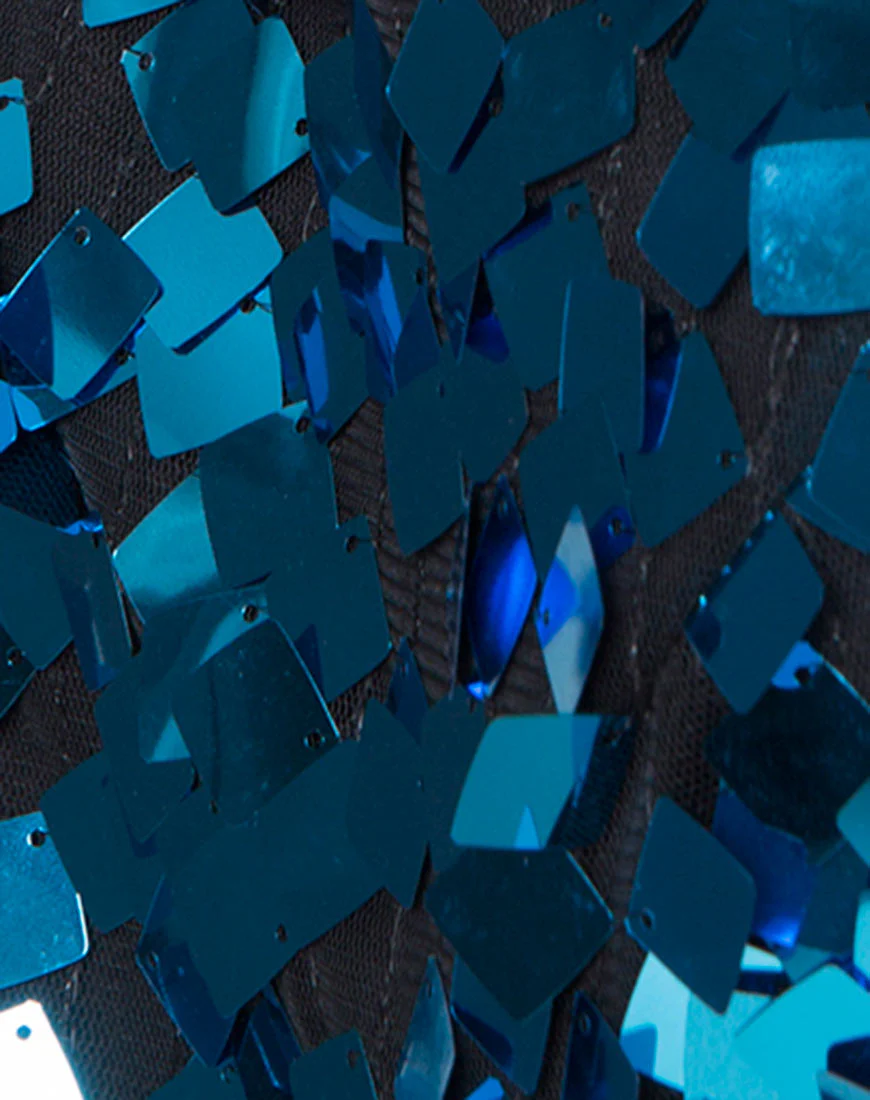 Abbeylee Bodice in Square Sequin Teal - Image 5