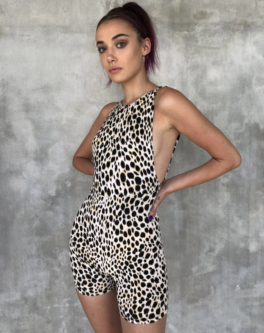 Acro Unitard in Cheetah - Image 2