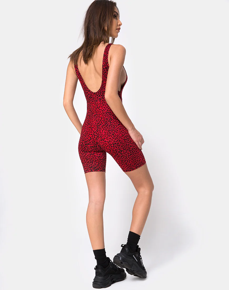 Acro Unitard in Coloured Animal - Image 4
