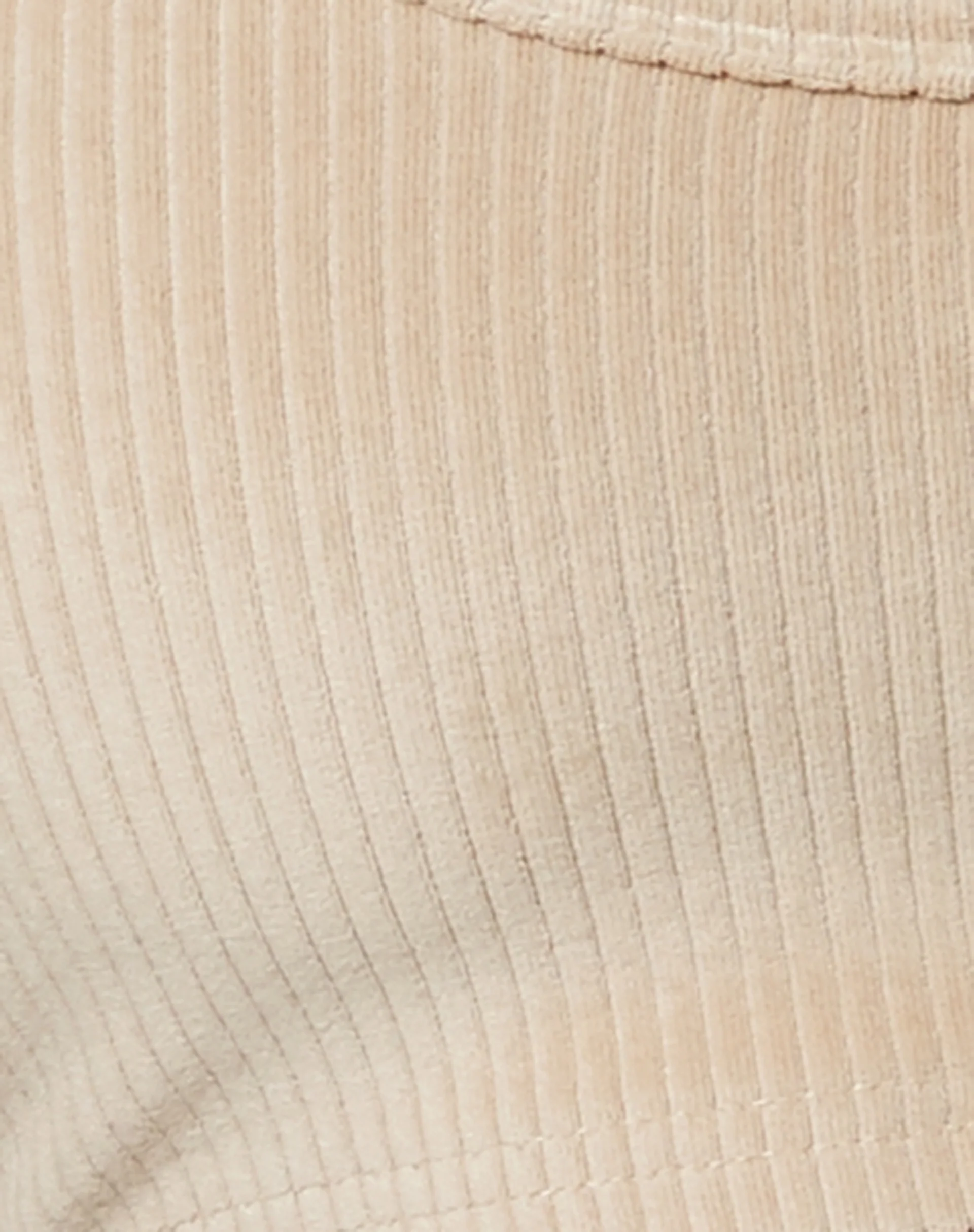 Adda Bralet Top in Velvet Rib Neutral Beige - Image 5