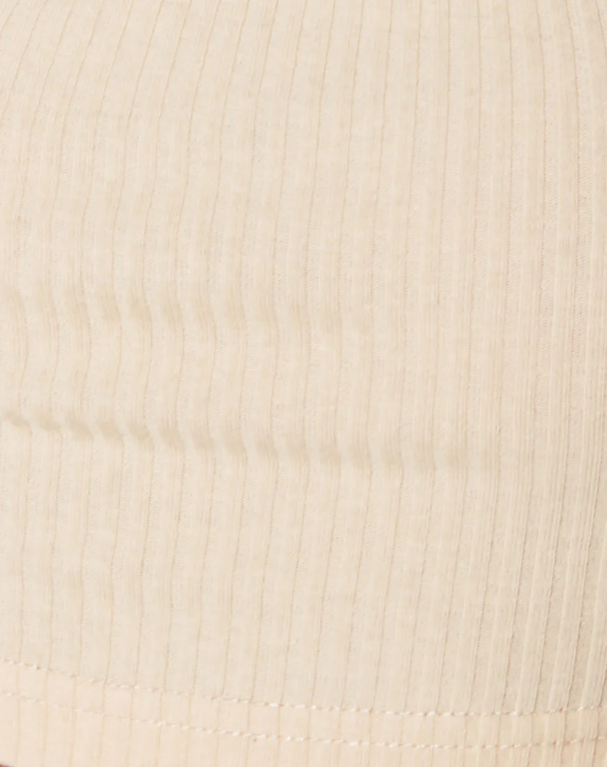 Adela Crop Top in Rib Sand - Image 5