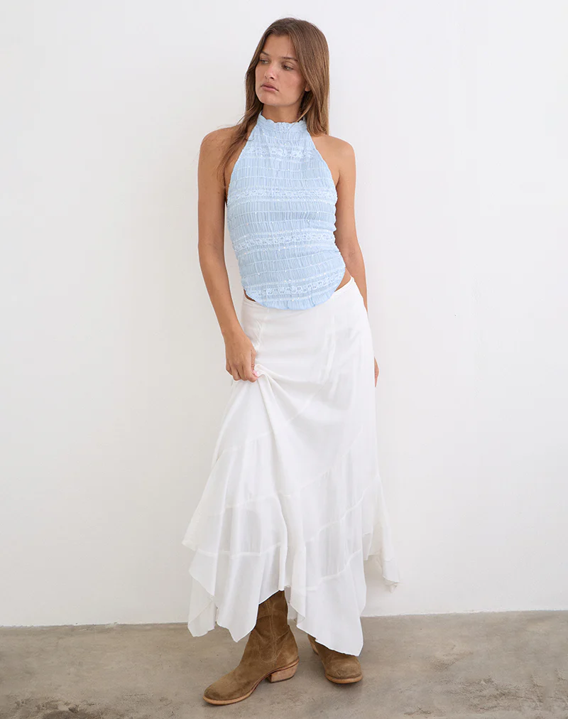 Adisti Top in Sequin Mesh Baby Blue - Image 6