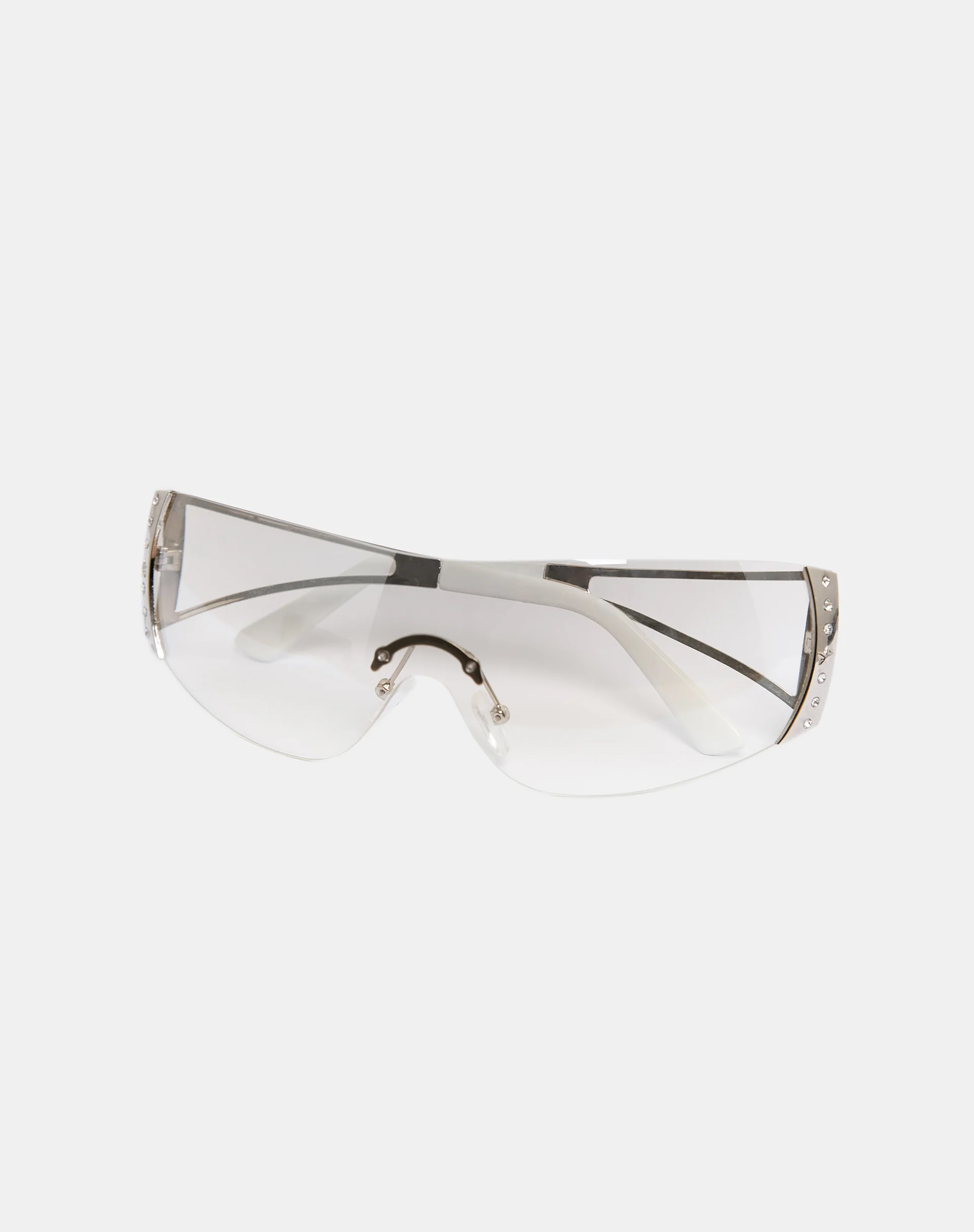 Adley Oversized Sunglasses in White - Image 3