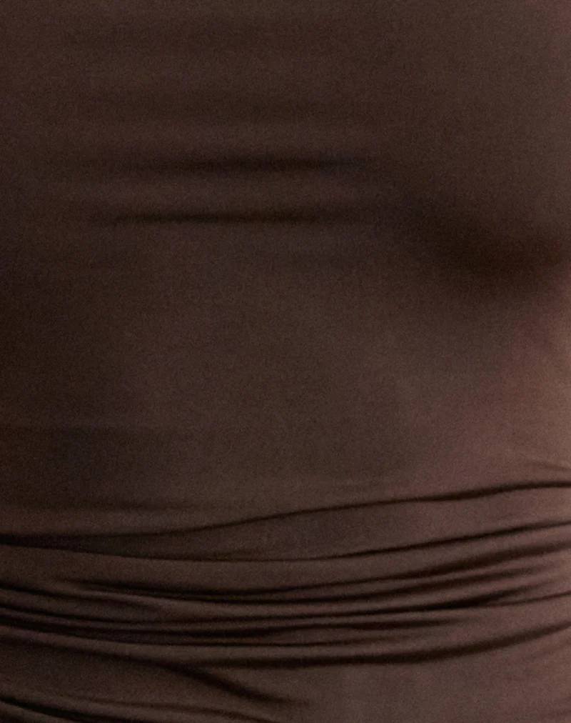 Adora Halterneck Top in Slinky Chocolate - Image 6