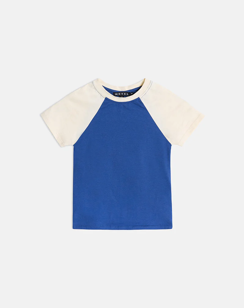 Agneta Tee in Dazzling Blue and Buttermilk Combination - Image 3