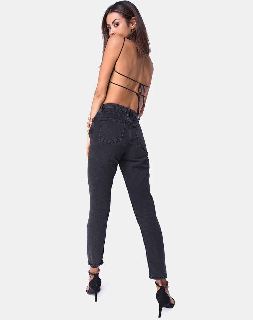 Ahena Crop Top in Dragon Fruit Sequin - Image 4