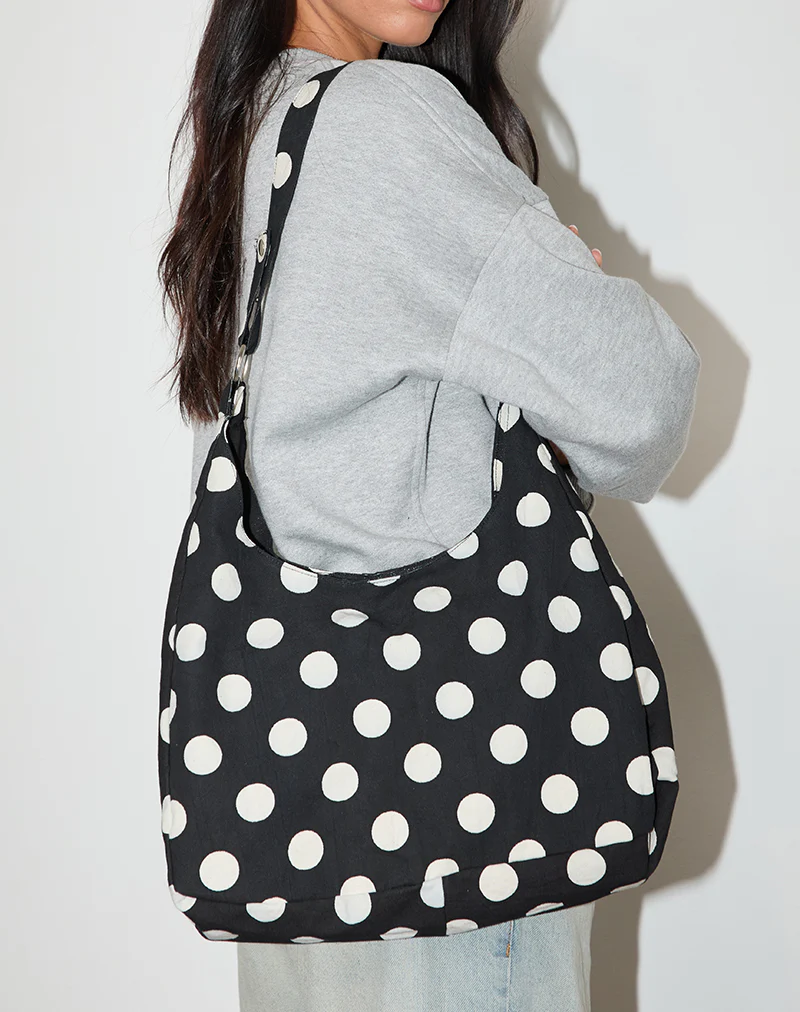 Aimi Bag in Large Polka Black - Image 3