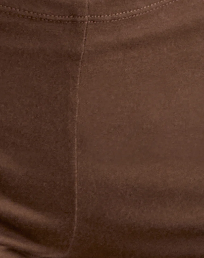 Ainu Short in Cocoa Brown with Buttermilk Binding - Image 6