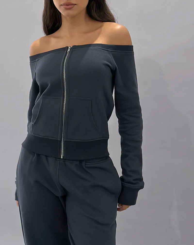 Airazo Bardot Sweater in Beluga Grey - Image 3