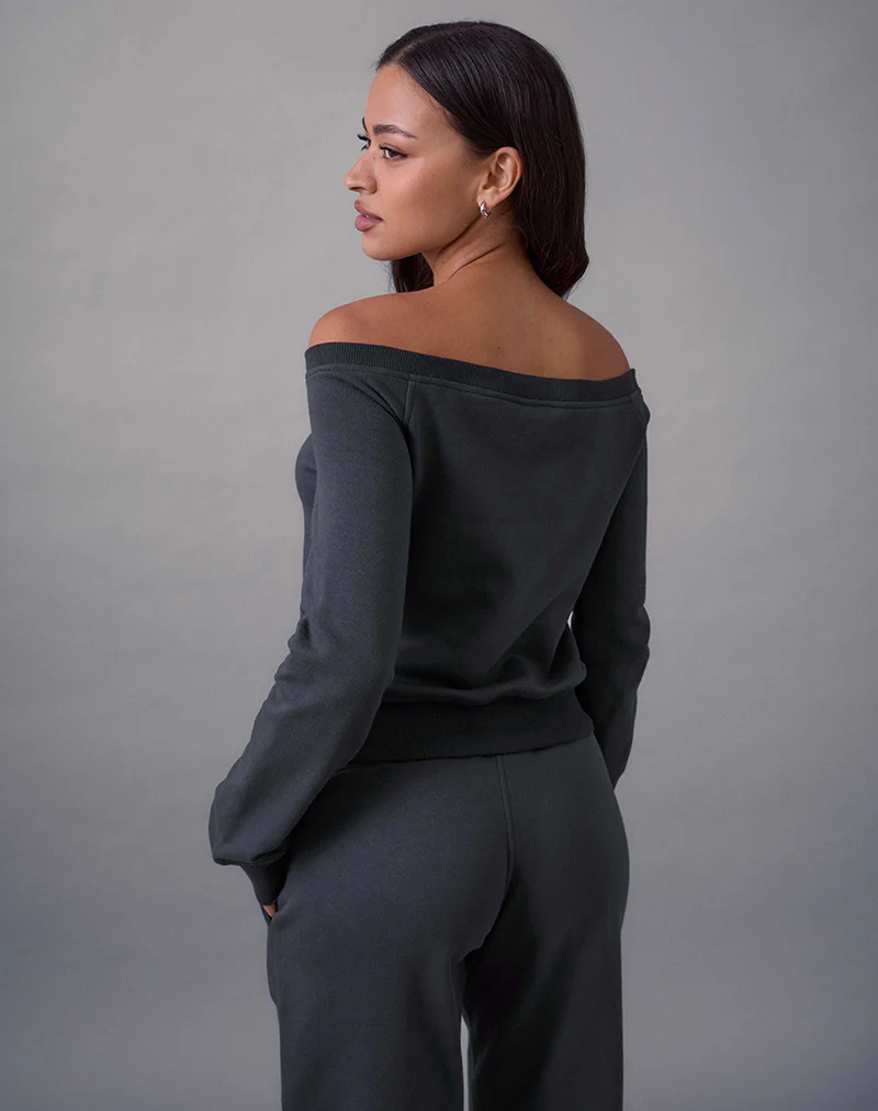 Airazo Bardot Sweater in Beluga Grey - Image 4