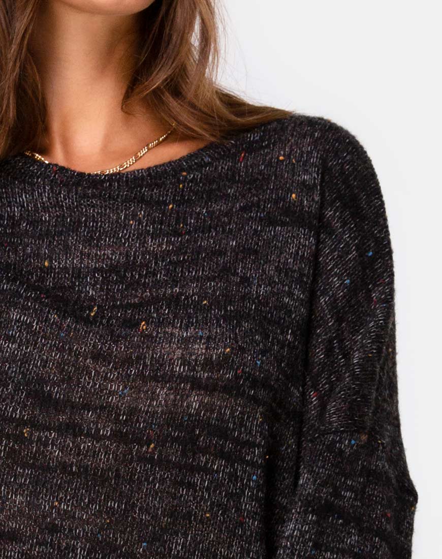 Ajie Jumper in Black Knit - Image 5
