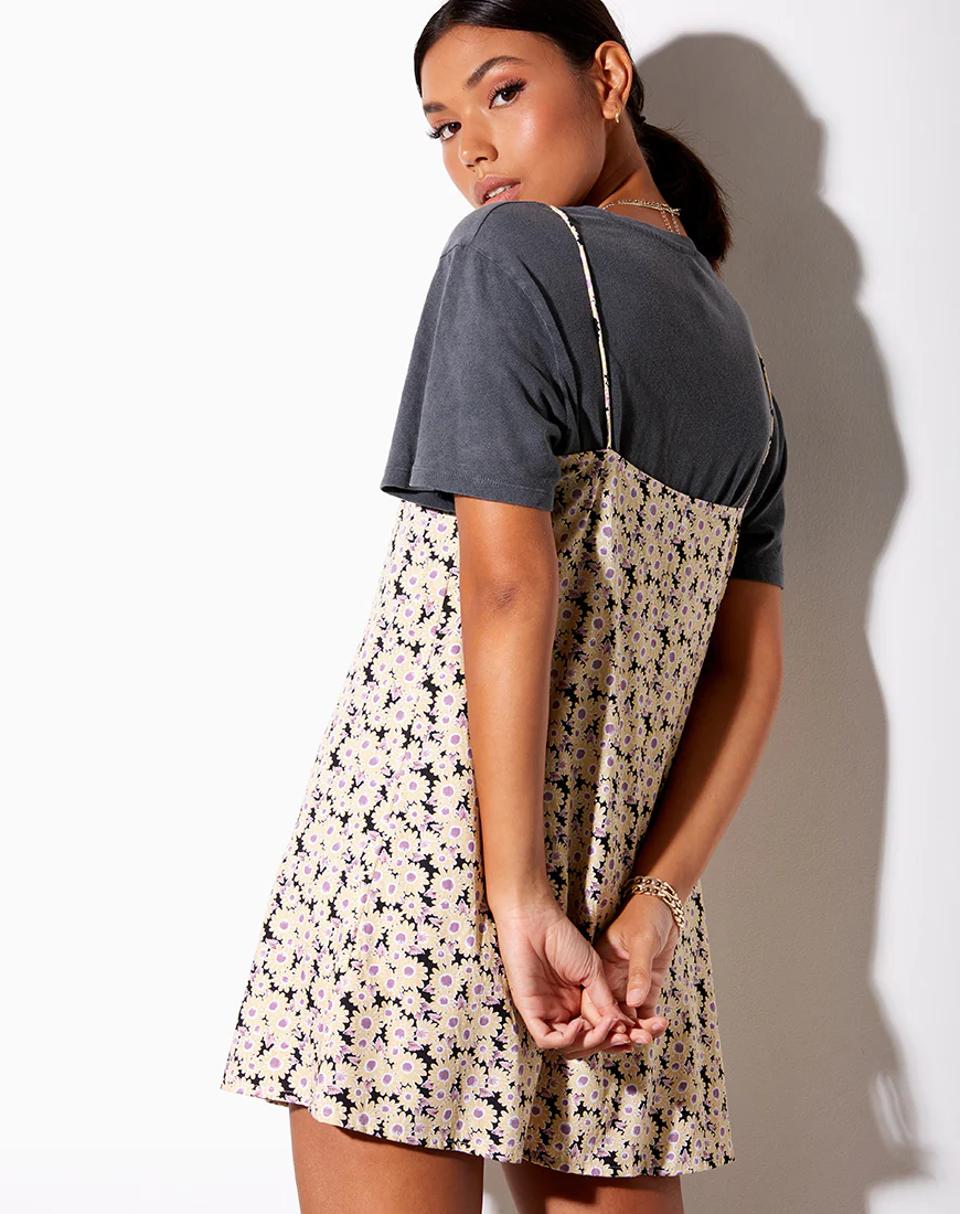 Akina Slip Dress in Daisy Day Dream Cream - Image 2