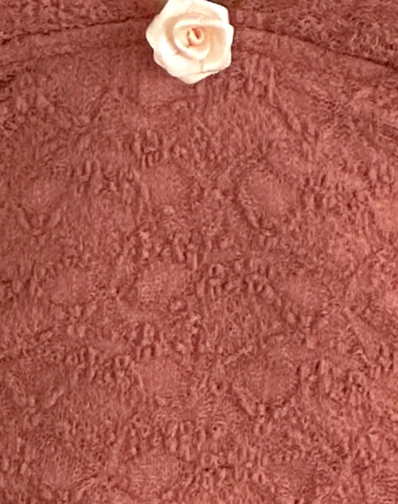 Aksa Halterneck Top in Lace Withered Rose - Image 6