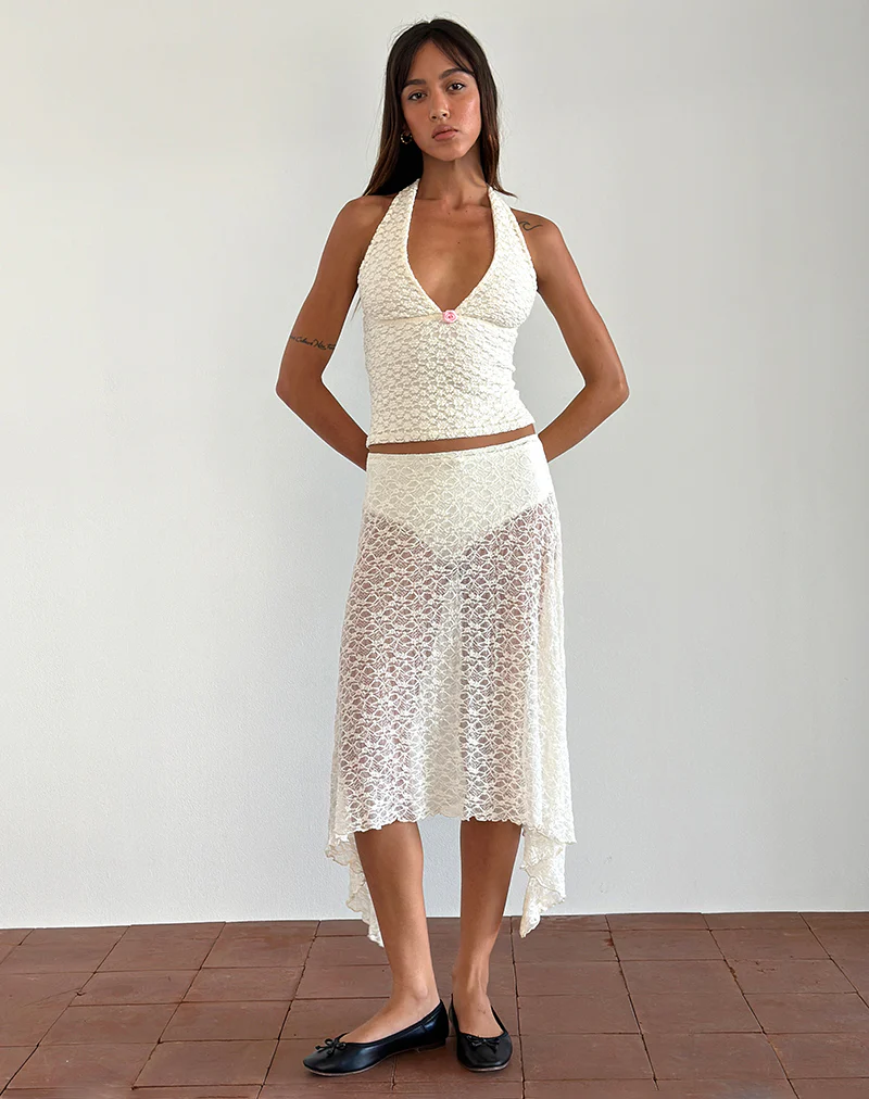 Aksa Top in Canina Lace Ivory - Image 2