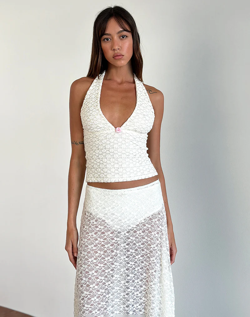 Aksa Top in Canina Lace Ivory - Image 5
