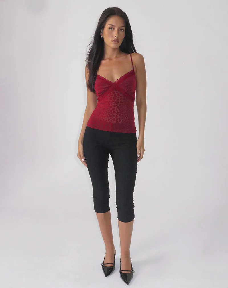 Alcesta Cami Top in Heart Flock Maroon - Image 4