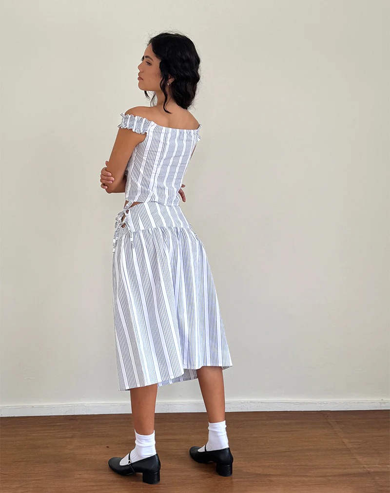 Alderidge Top in Vertical Grey Stripe - Image 4