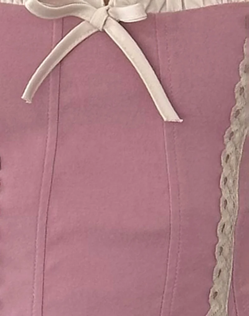 Alexa Corset Top in Dusky Pink - Image 6