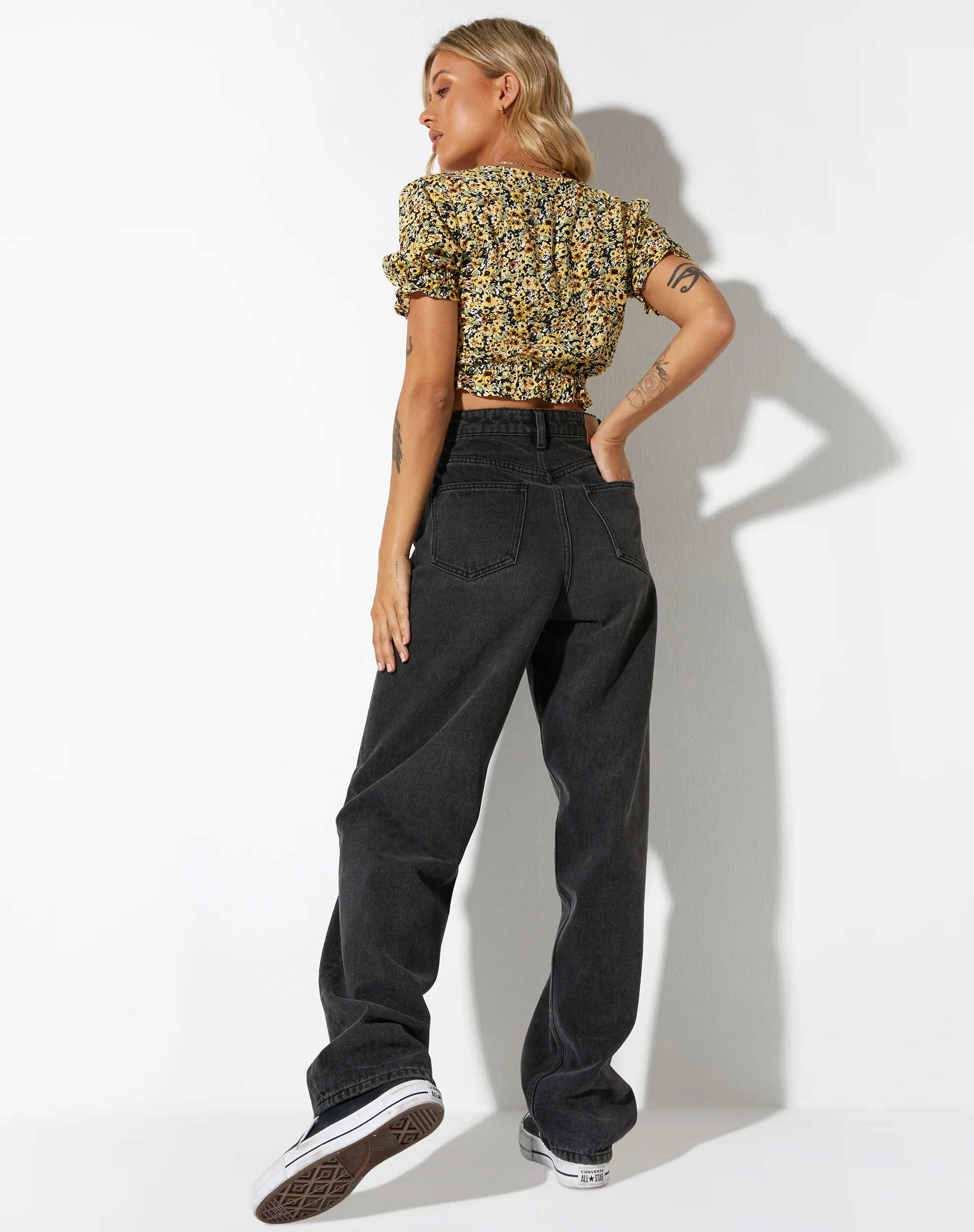 Aley Top in Spring Ditsy Yellow - Image 5