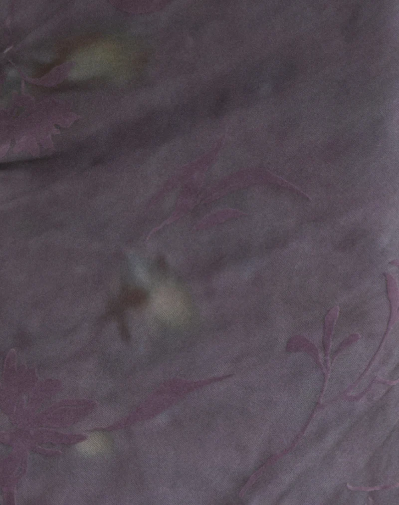 Alfreda Maxi Skirt in Flare Flower Purple - Image 5