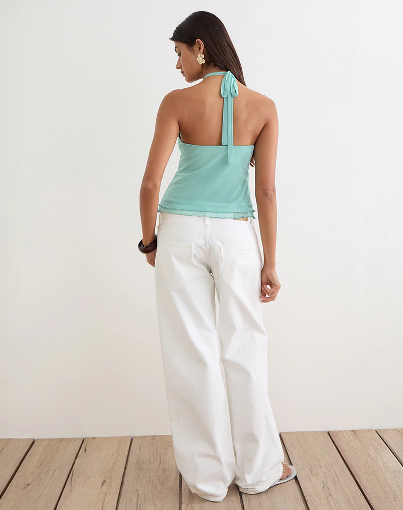 Aliraga Top in Mesh Aqua - Image 5