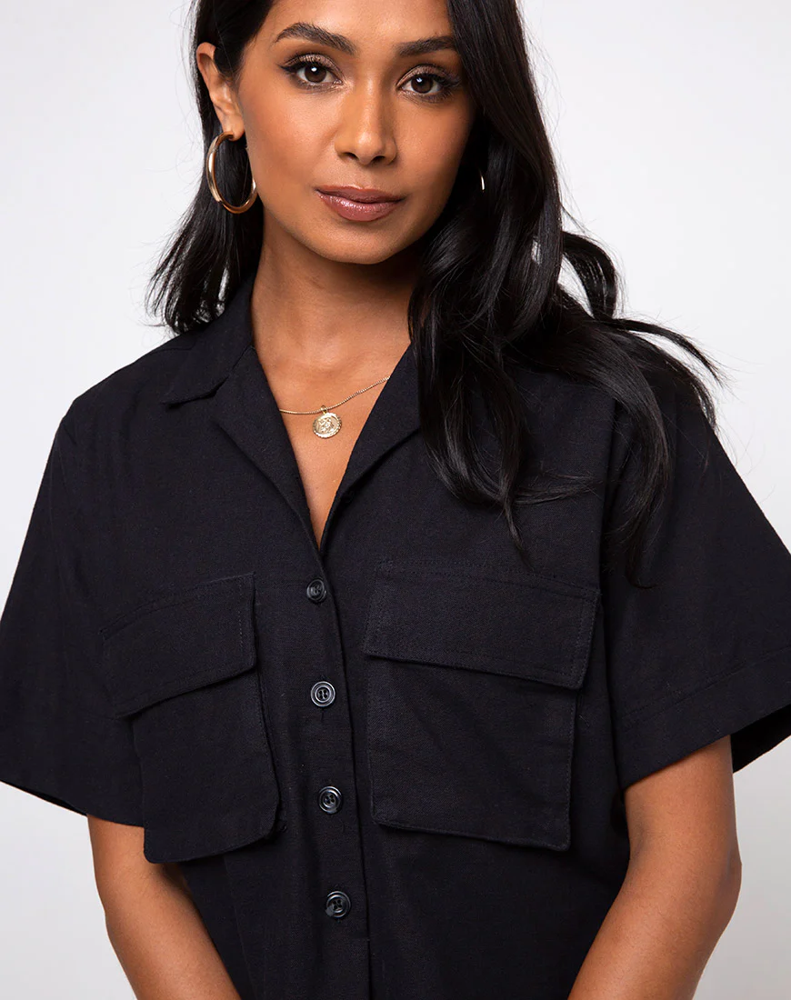 Alka Ultility Shirt in Black - Image 3