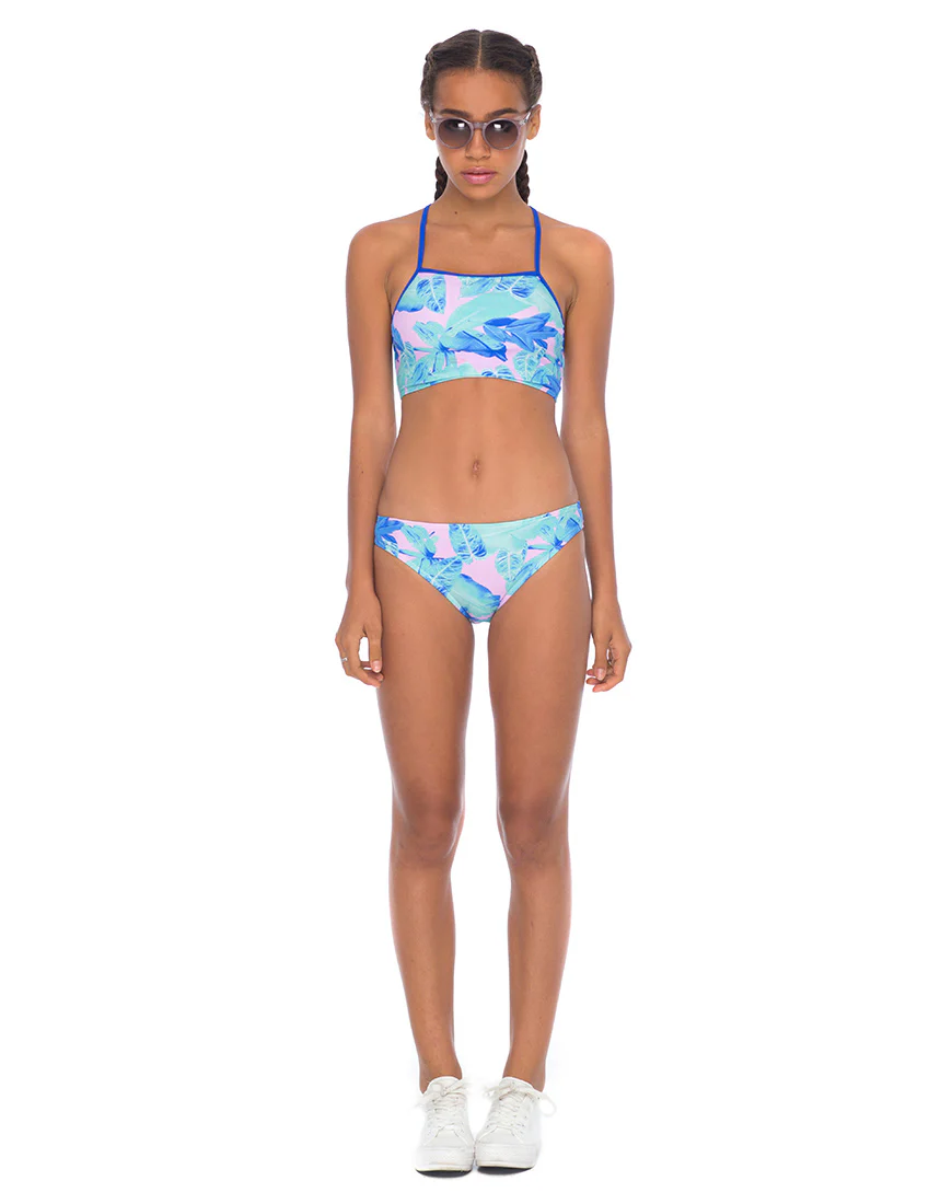 Almond Bikini Top in Palm Glitch - Image 2