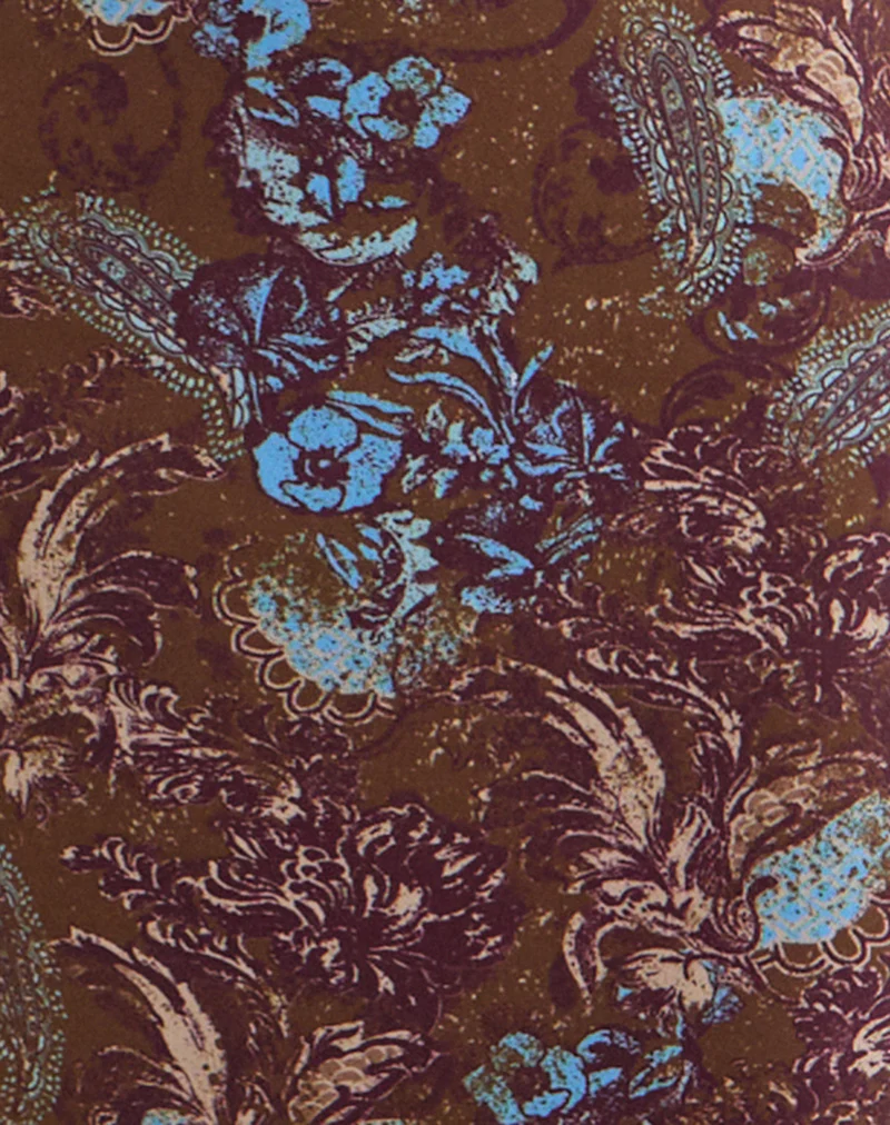 Alnaka Maxi Dress in Feathery Paisley Brown - Image 5