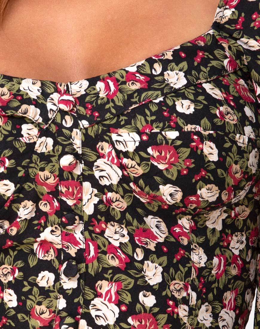 Alor Crop Top in Courtney Floral - Image 6