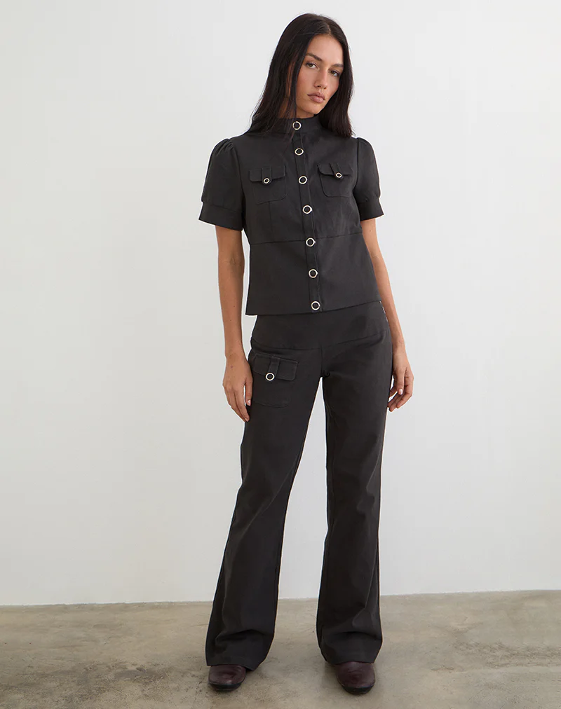 Alora Pocket Trouser in Dark Grey - Image 2