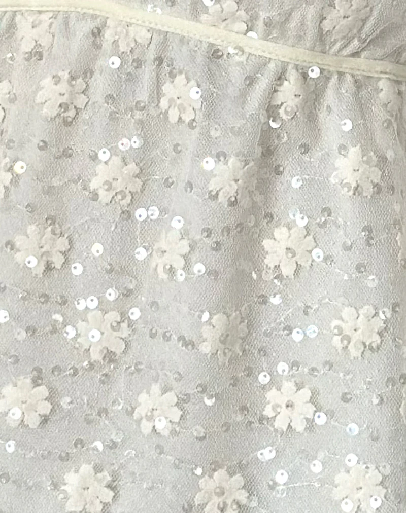Aloysia Top in Sequin Lace Ivory - Image 6