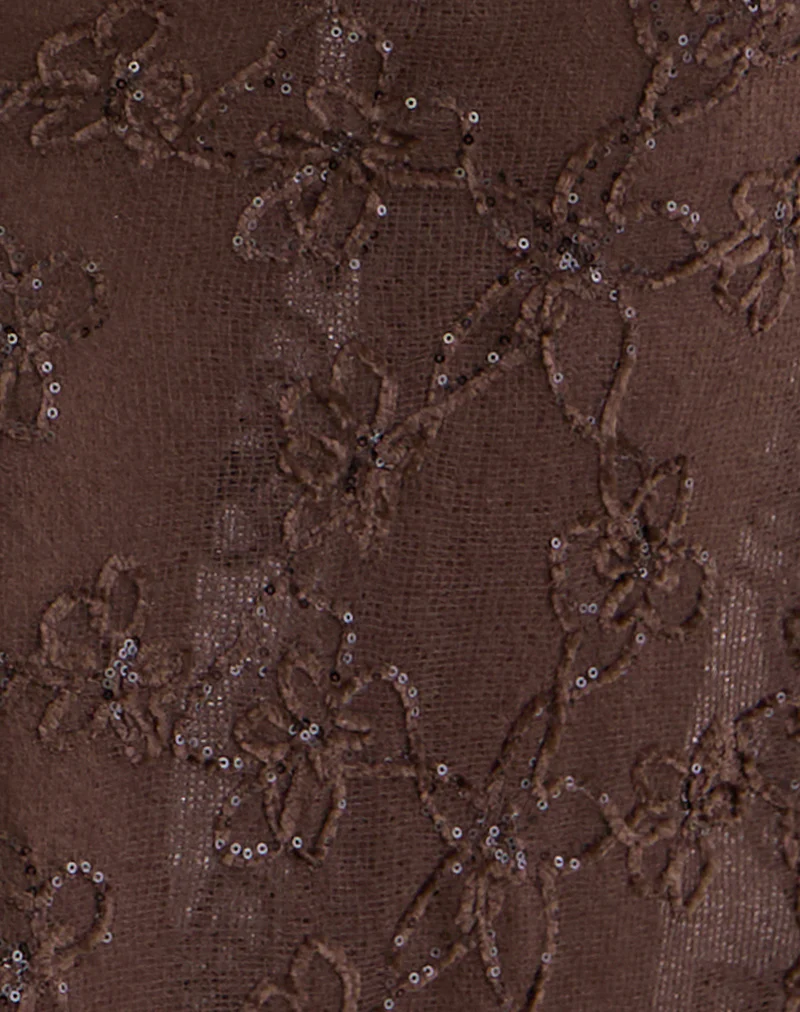 Alphia Maxi Skirt in Dark Brown - Image 6