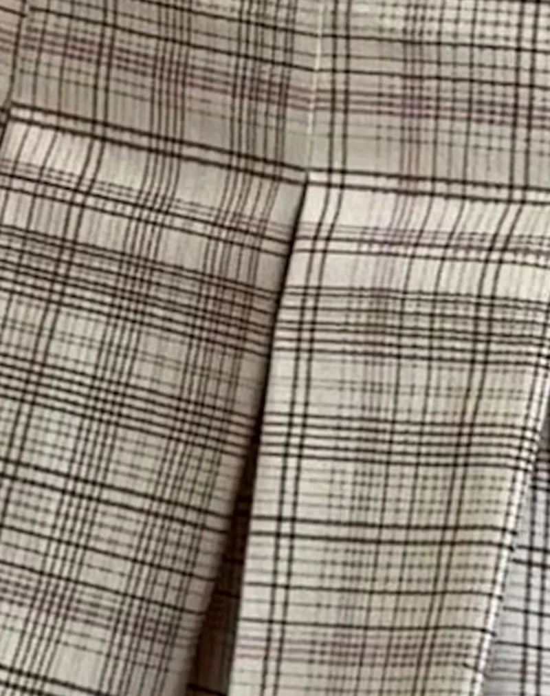 Alula Mini Skirt in Cream Pastel Check - Image 6
