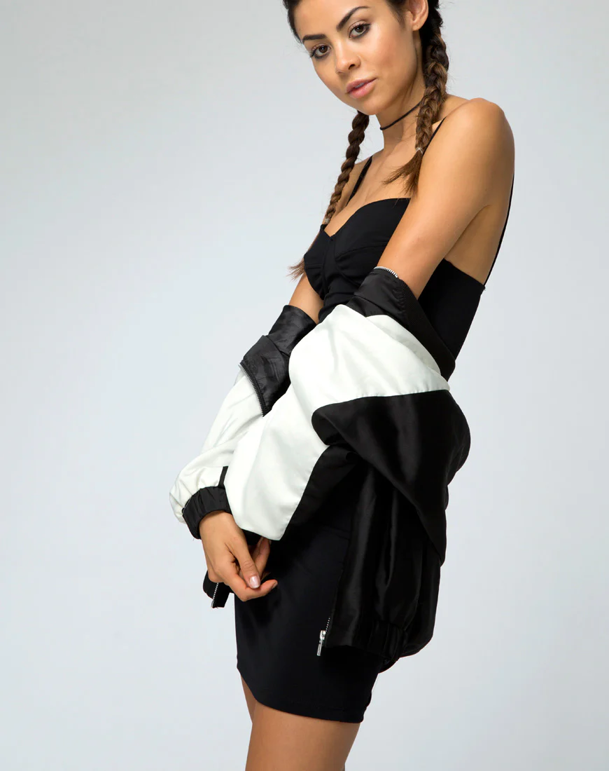 Alvina Bodycon Dress in Black - Image 4