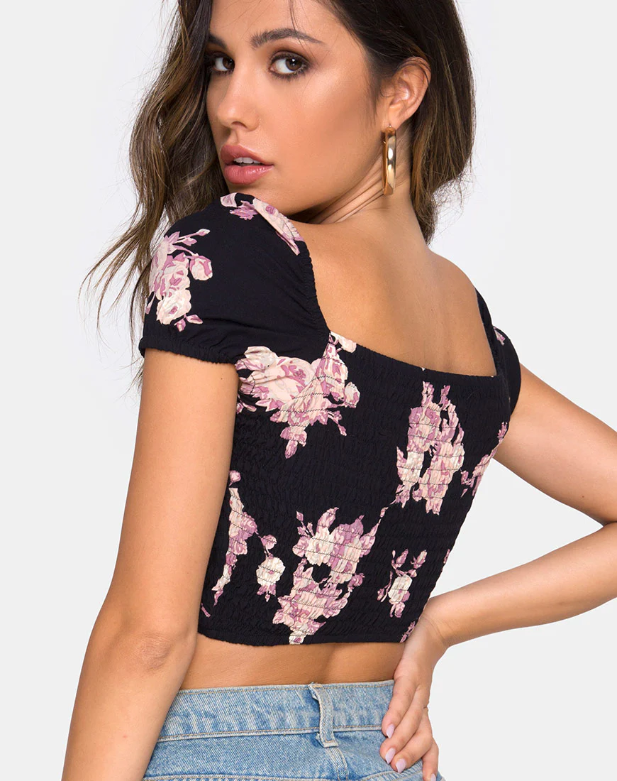 Alya Crop Top in Vintage Rose Pink - Image 2