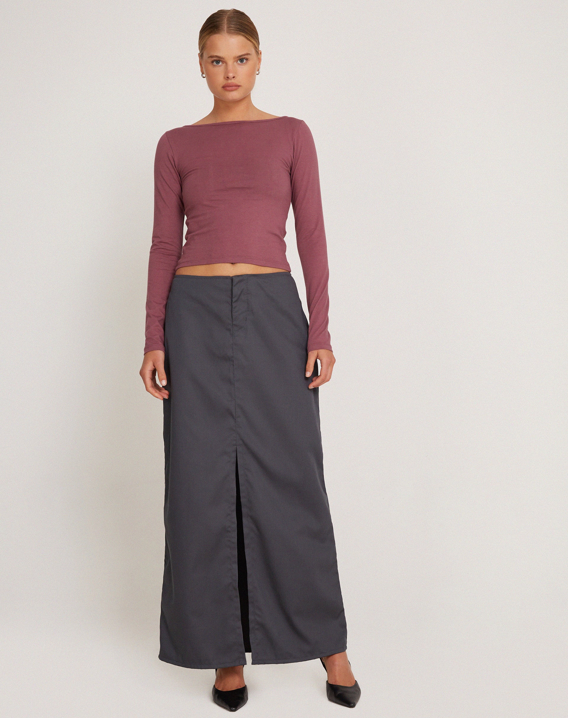 Amabon Long Sleeve Top in Mauve - Image 6