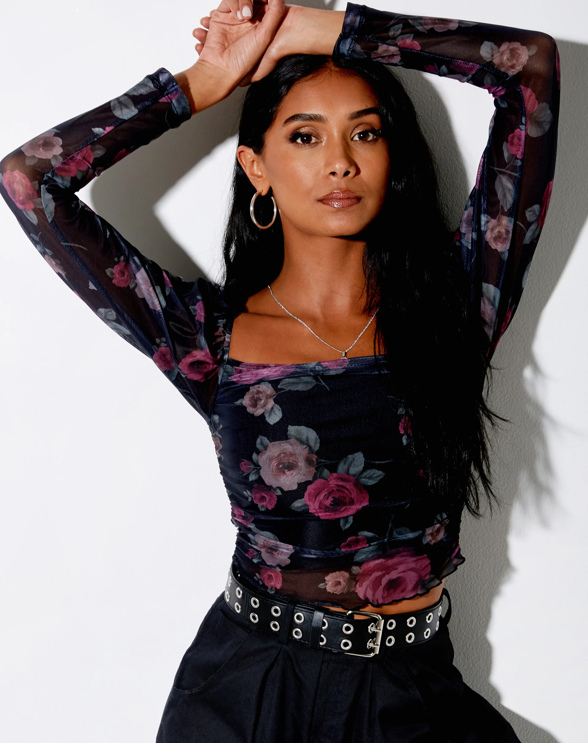 Amara Crop Top in Gothic Rose - Image 2