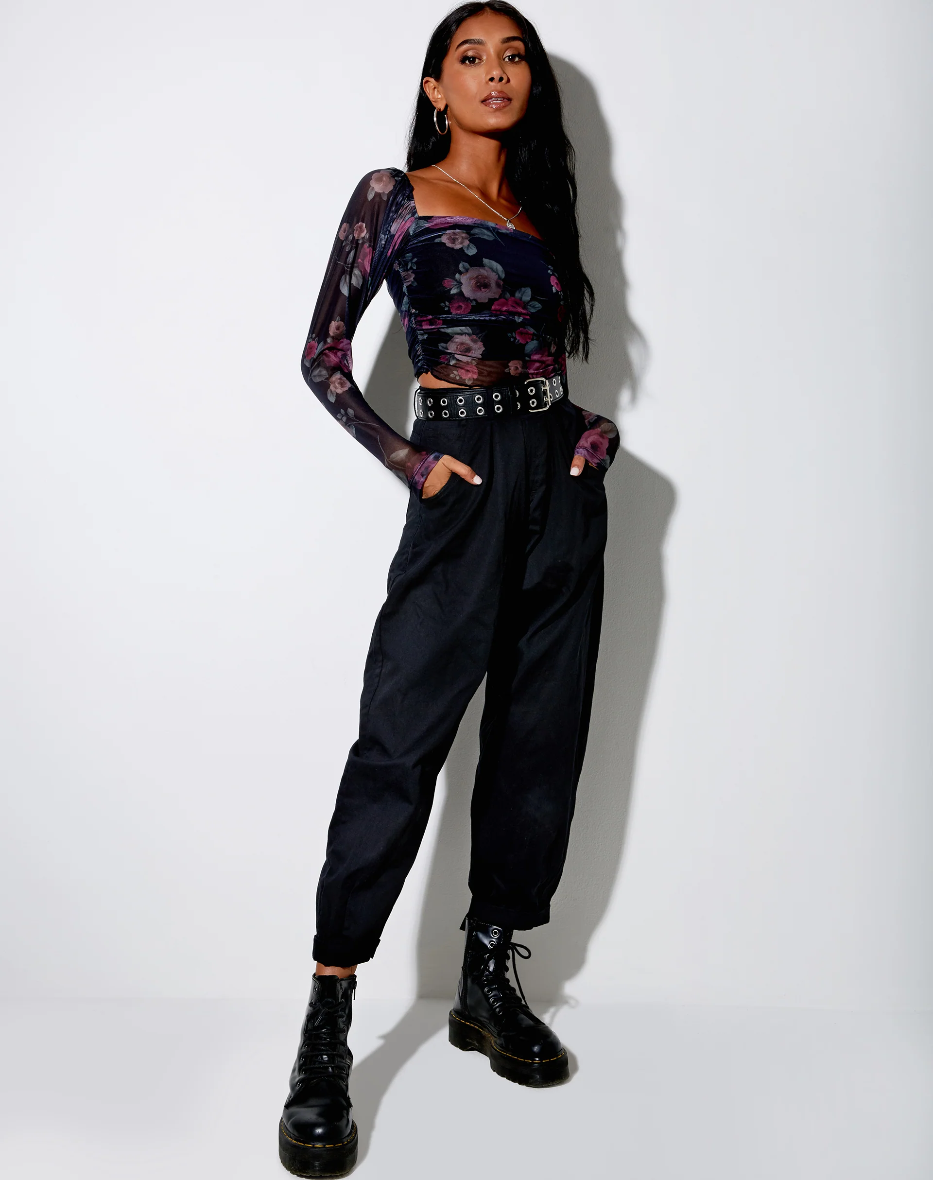 Amara Crop Top in Gothic Rose - Image 3