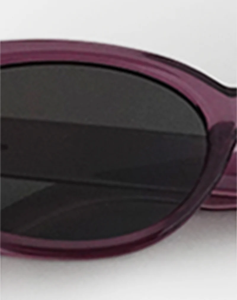 Ametra Oval Sunglasses in Opaque Purple - Image 3