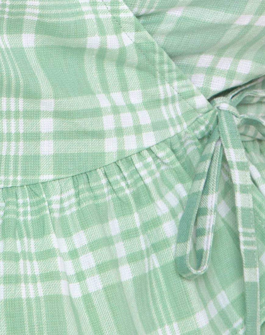 Amiya Top in Table Cloth Neo Mint - Image 6