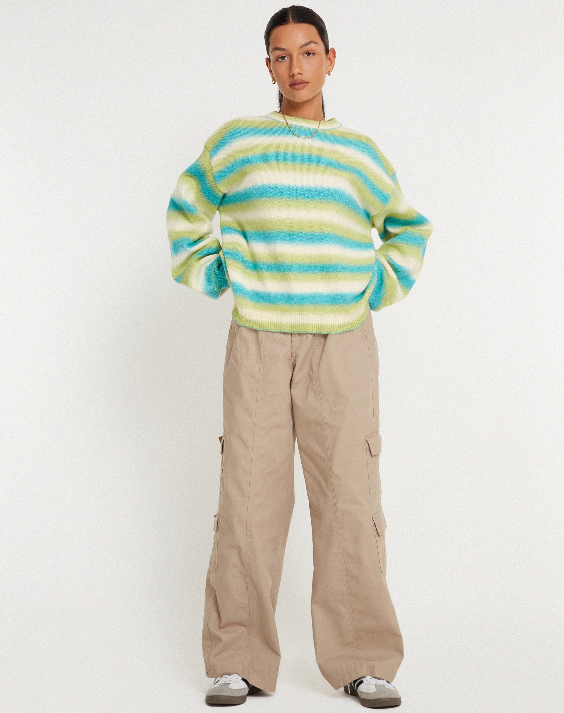 Ammaria Jumper in Blue Mix Stripe - Image 3