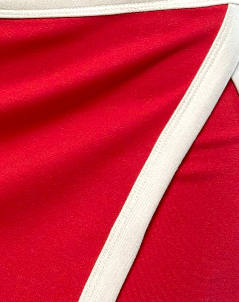 Andeci Sport Skort in Red with White Binding - Image 6