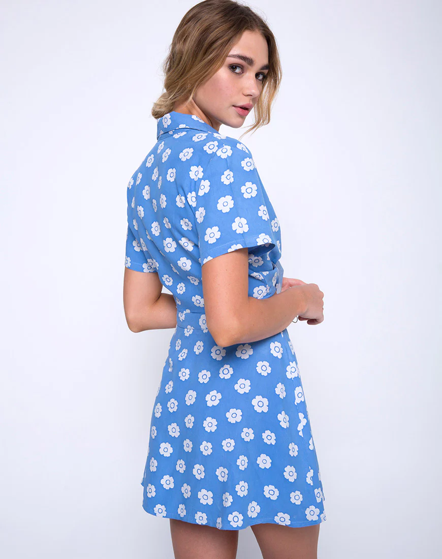 Andrea Skirt in Daisy Stamp print - Image 2