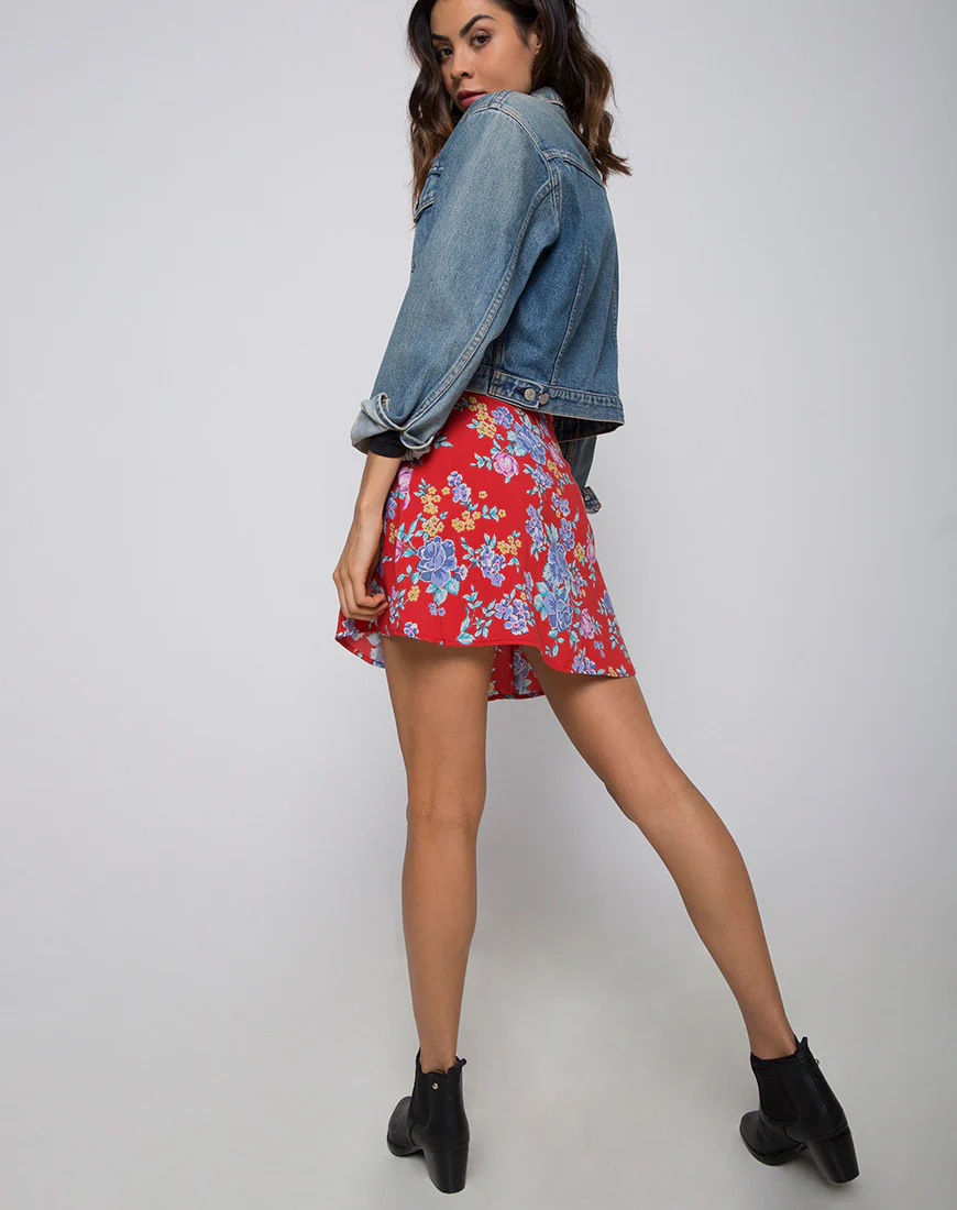 Andrea Skater Skirt in Vintage Fleur - Image 4