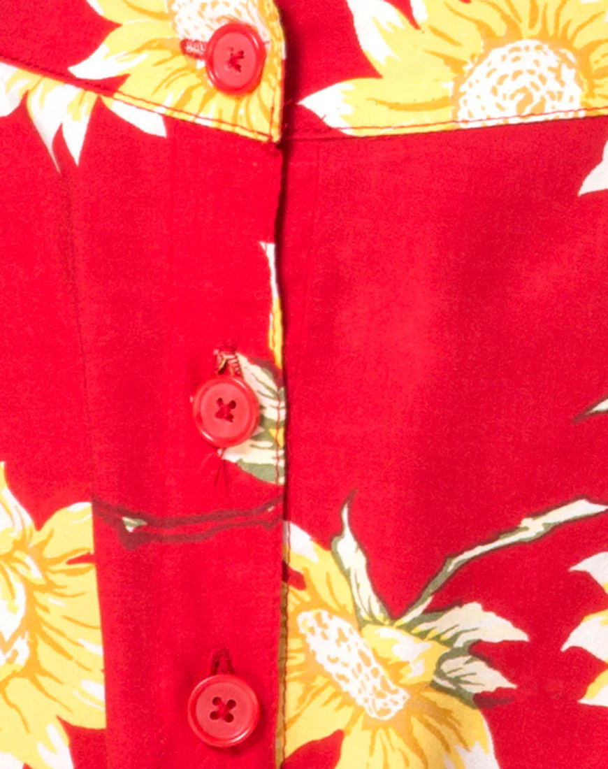 Andrea Skater Skirt in Sunny Days Red - Image 5