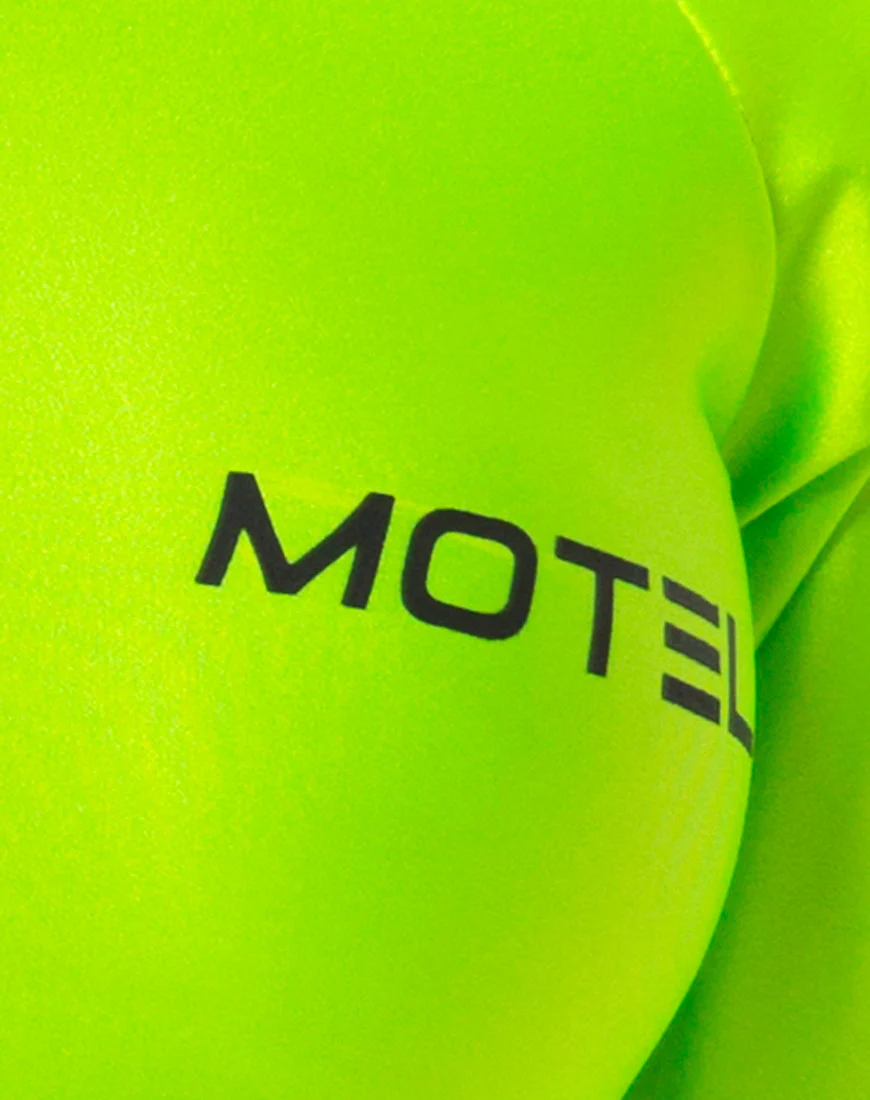 Anegan Bodycon Dress in Nylon Green Motel - Image 7