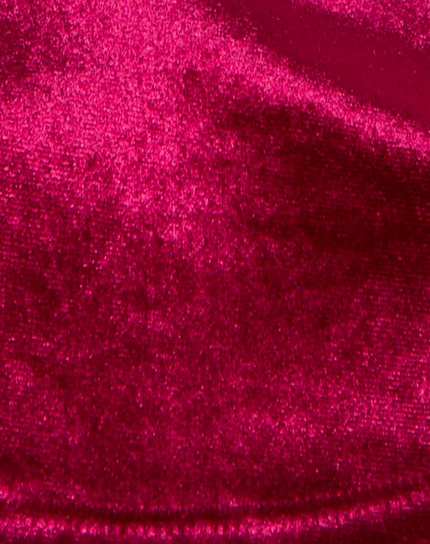 Angel Crop Top in Velvet Burgundy - Image 5