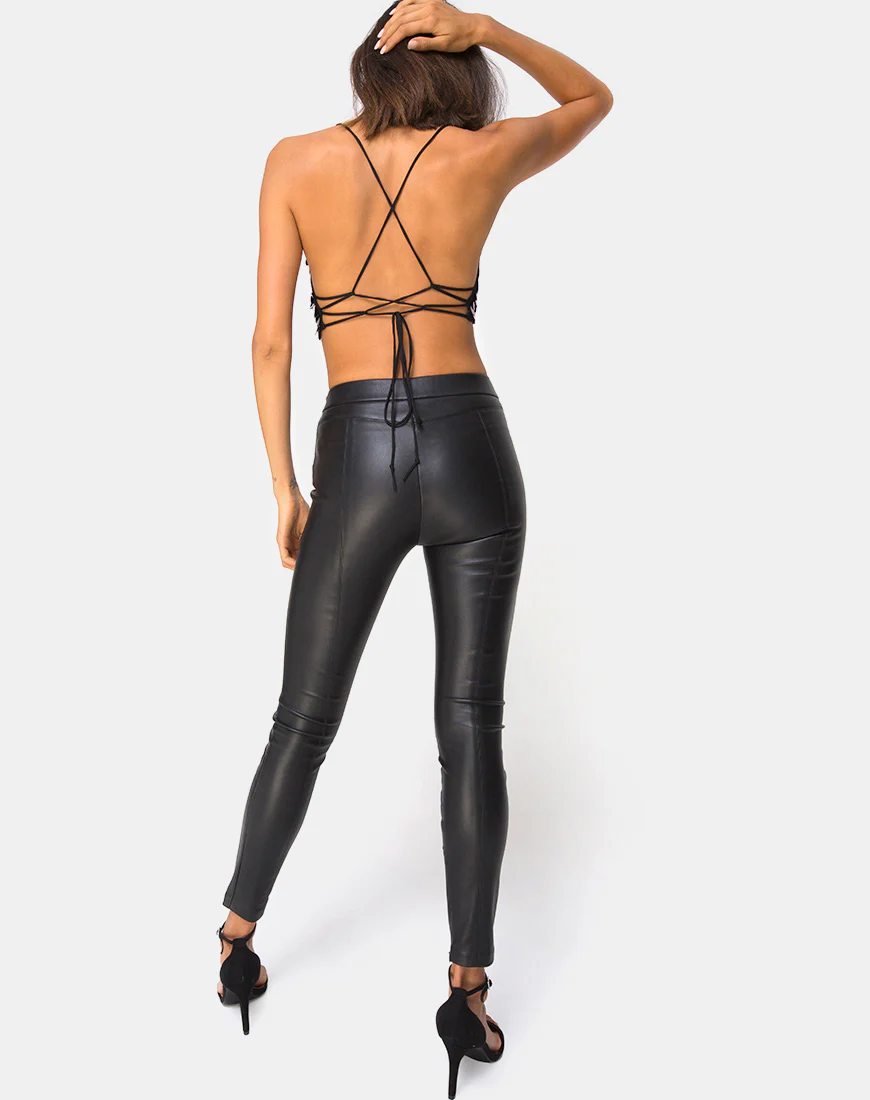 Angel Crop Top in Plum Disc Sequin - Image 4